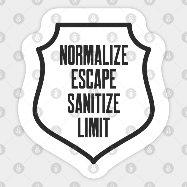 Secure Coding Normalize Escape Sanitize Limit Shield Sticker by FSEstyle